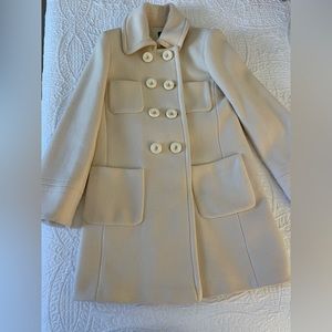 J Crew cream coat